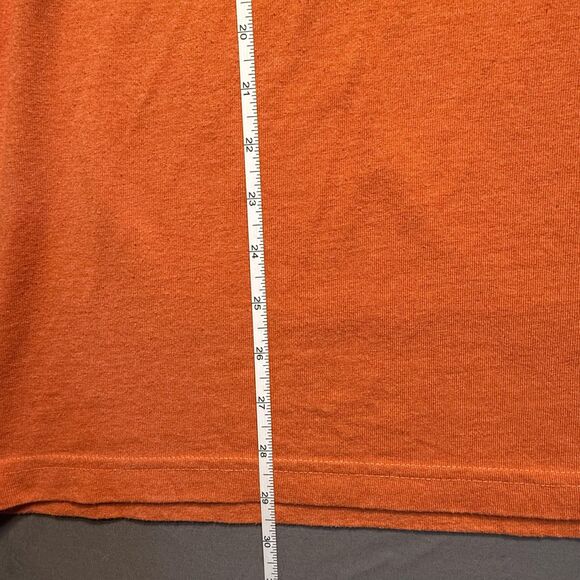 Carhartt Shirt Mens Large Orange Long Sleeve Loose Fit Logo Graphic Workwear - Picture 3 of 6